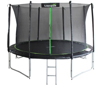 Trambulina cu plasa de protectie Lean Sport Pro 366cm (Black/Green)