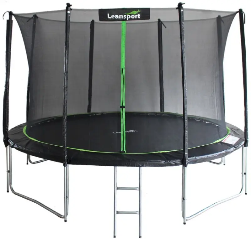 Trambulina cu plasa de protectie Lean Sport Pro 366cm (Black/Green)