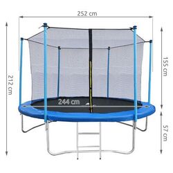 Батут с защитной сеткой Malatec T7982 244см (Blue/Black) Thumb