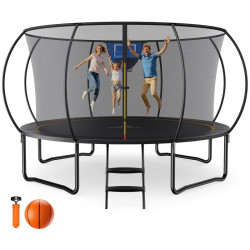 Батут с защитной сеткой Merach MR-2420B1 305cm (Black) Thumb