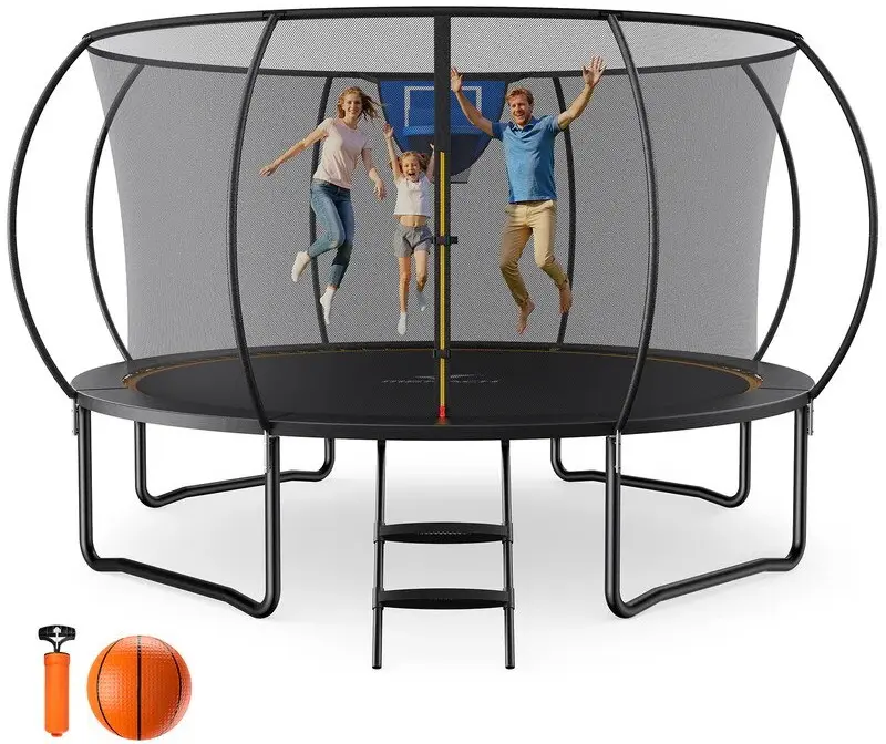 Батут с защитной сеткой Merach MR-2420B1 305cm (Black)