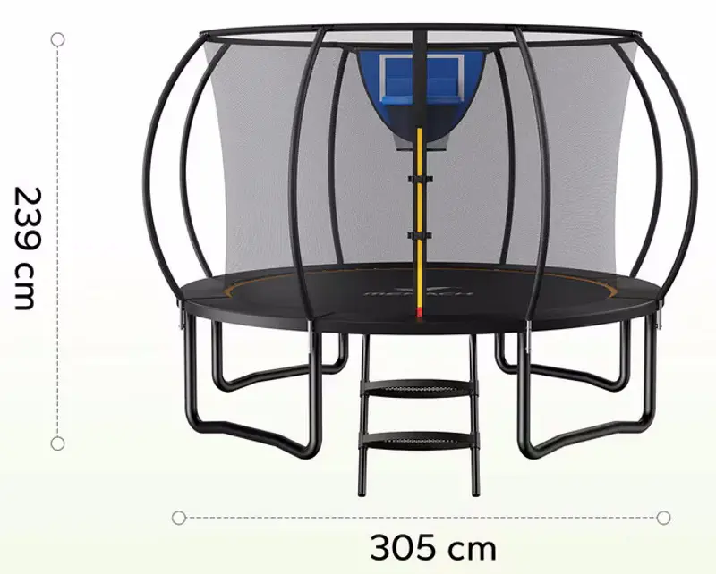 Батут с защитной сеткой Merach MR-2420B1 305cm (Black)