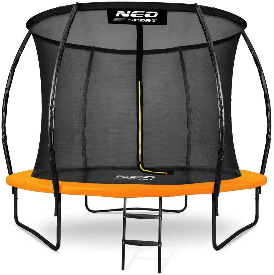 Trambulina cu plasa de protectie Neo Sport 10FT 312 cm (Black/Orange)