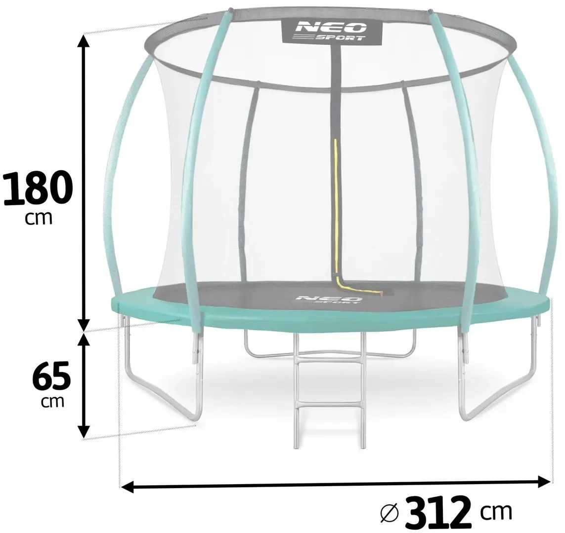 Батут с защитной сеткой Neo Sport 10FT 312 cm (Blue/Green)