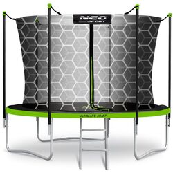 Trambulina cu plasa de protectie Neo Sport 10FT 312 cm (Green/Black)