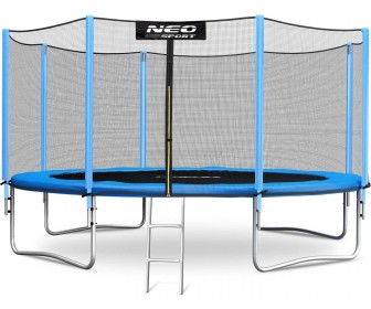 Батут с защитной сеткой Neo Sport 12FT 374 cm (Blue/Black)