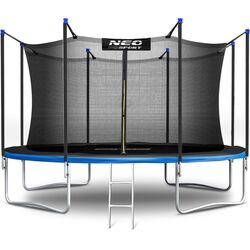 Trambulina cu plasa de protectie Neo Sport 12FT 374 cm (Blue/Black)
