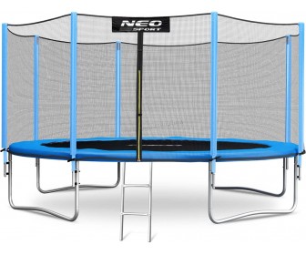 Батут с защитной сеткой Neo Sport 13FT 404 cm (Blue/Black)