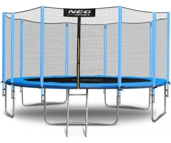 Trambulina cu plasa de protectie Neo Sport 15FT 465 cm (Blue/Black)