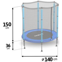 Trambulina cu plasa de protectie Neo Sport 4.5FT 140 cm (Blue/Black) Thumb