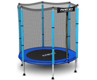 Trambulina cu plasa de protectie Neo Sport 4.5FT 140 cm (Blue/Black)