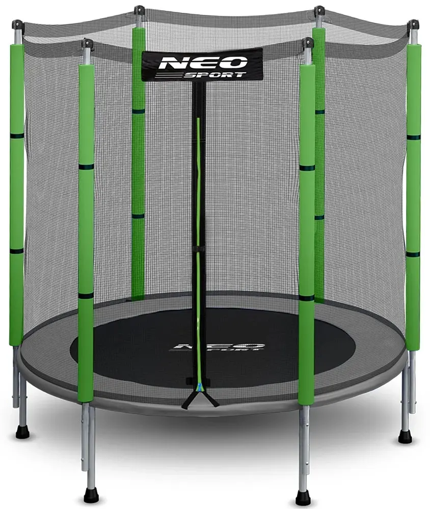 Trambulina cu plasa de protectie Neo Sport 4.5FT 140cm (Black/Green)