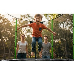 Trambulina cu plasa de protectie Neo Sport 4.5FT 140cm (Black/Green) Thumb