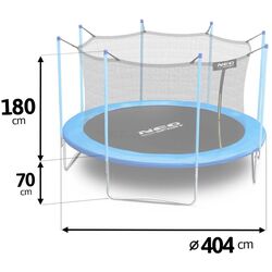 Trambulina cu plasa de protectie Neo Sport 404 cm (Blue/Black) Thumb
