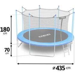 Trambulina cu plasa de protectie Neo Sport 435 cm (Blue/Black) Thumb