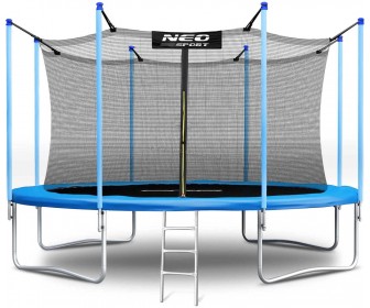 Trambulina cu plasa de protectie Neo Sport 465 cm (Blue/Black)