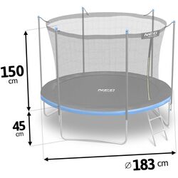 Trambulina cu plasa de protectie Neo Sport 6FT 183 cm (Blue/Black) Thumb