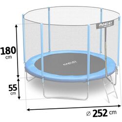 Trambulina cu plasa de protectie Neo Sport 8FT 252 cm (Blue/Black) Thumb