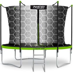 Trambulina cu plasa de protectie Neo Sport 8FT 252 cm (Green/Black)