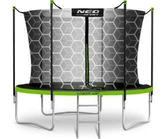 Trambulina cu plasa de protectie Neo Sport 8FT 252 cm (Green/Black)