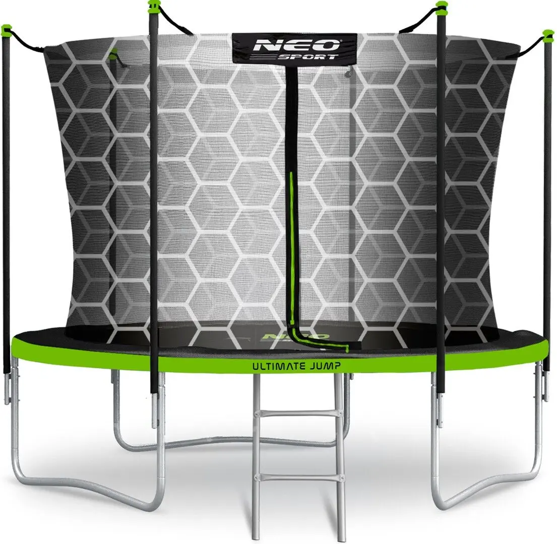 Батут с защитной сеткой Neo Sport 8FT 252 cm (Green/Black)