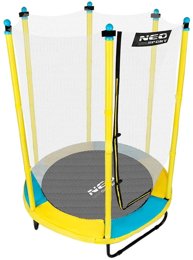 Trambulina cu plasa de protectie Neo-Sport NS-04W240F 140cm (Yellow/Blue)