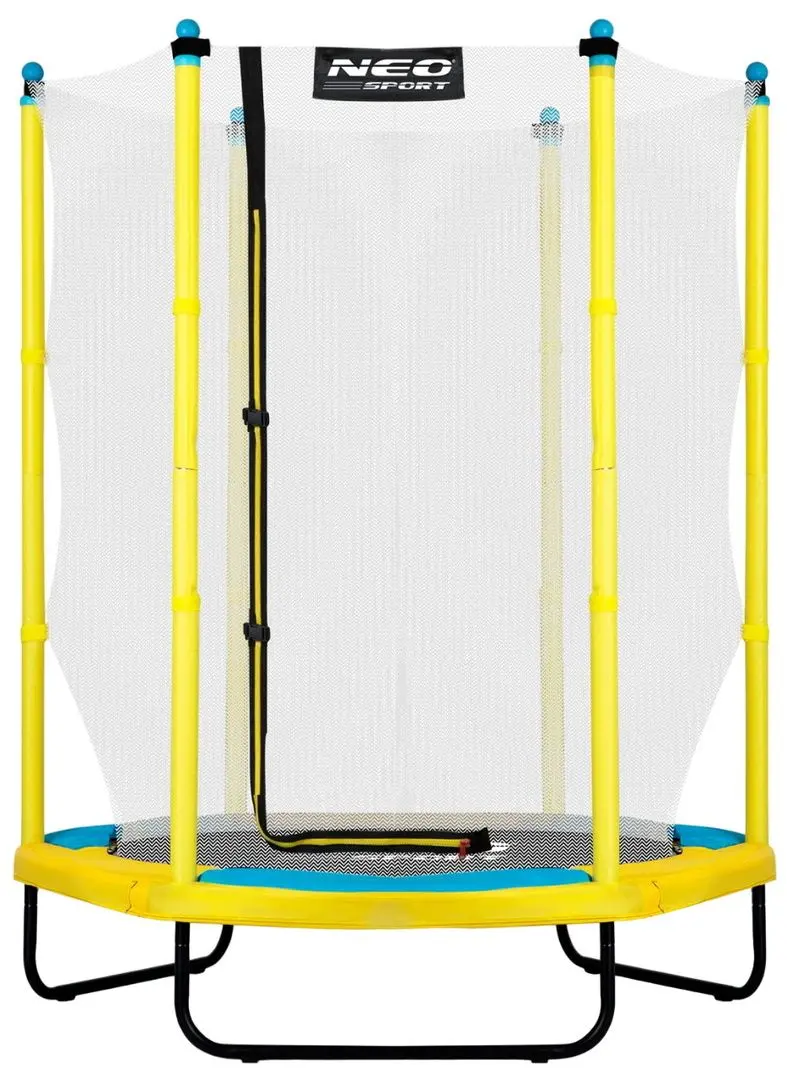 Trambulina cu plasa de protectie Neo-Sport NS-04W240F 140cm (Yellow/Blue)