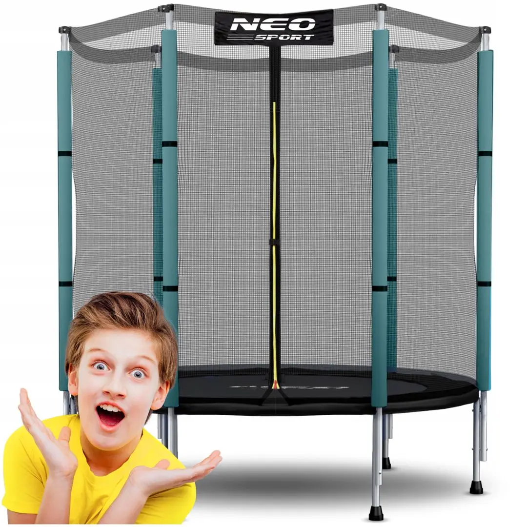 Trambulina cu plasa de protectie Neo-Sport NS-04Z230F 140cm (Black/Blue)