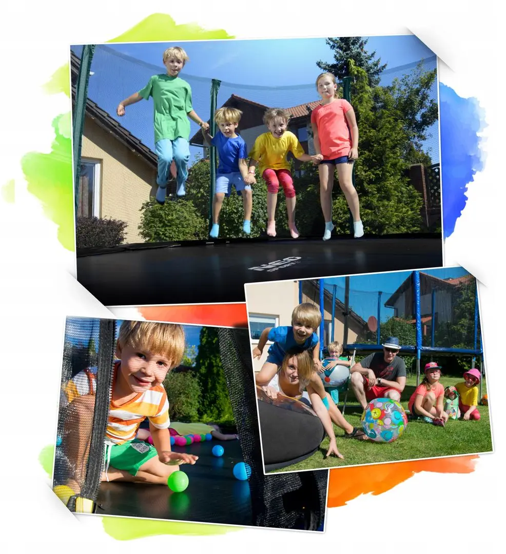 Trambulina cu plasa de protectie Neo-Sport NS-04Z230F 140cm (Black/Blue)