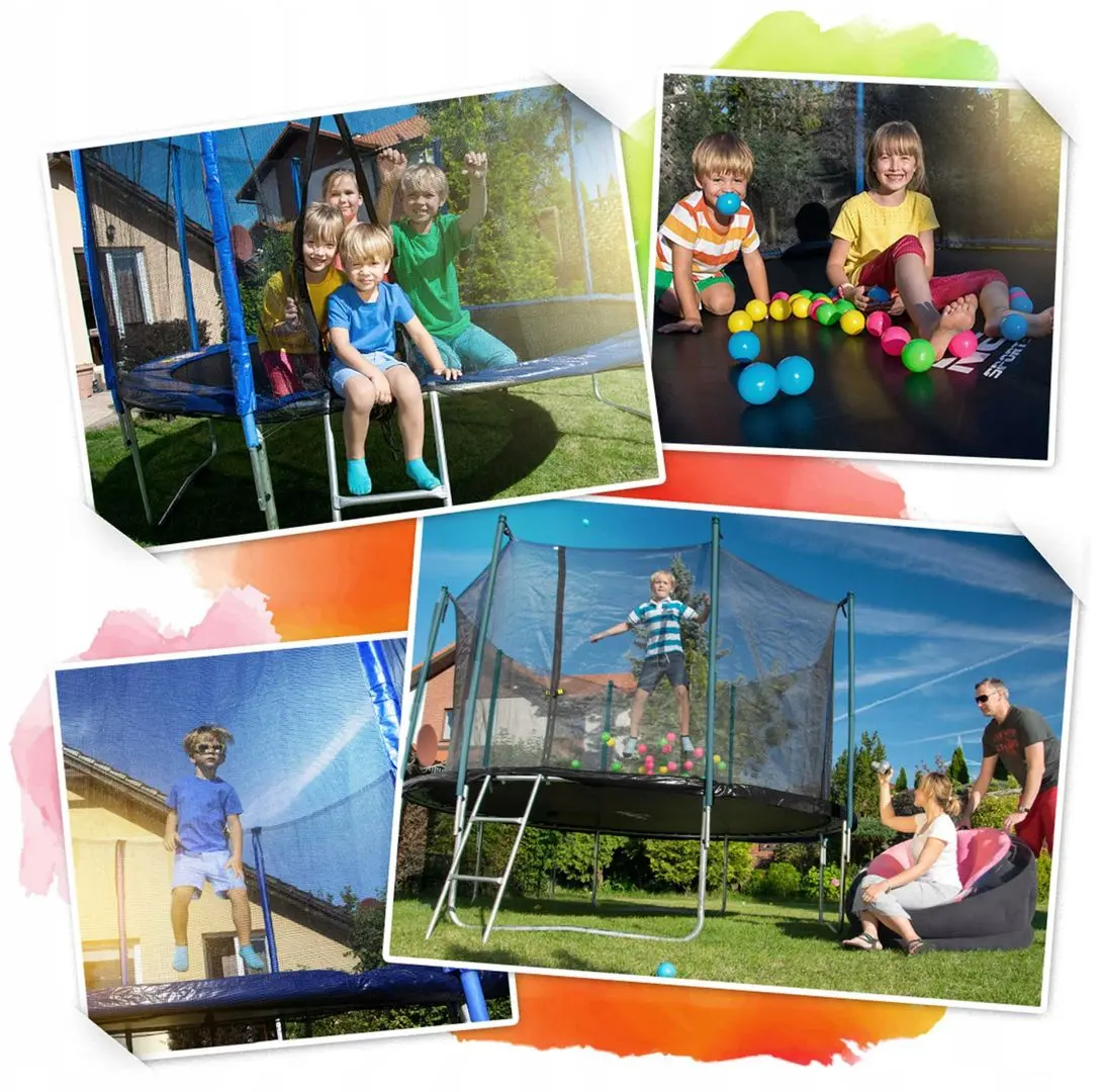 Trambulina cu plasa de protectie Neo-Sport NS-04Z230F 140cm (Black/Blue)