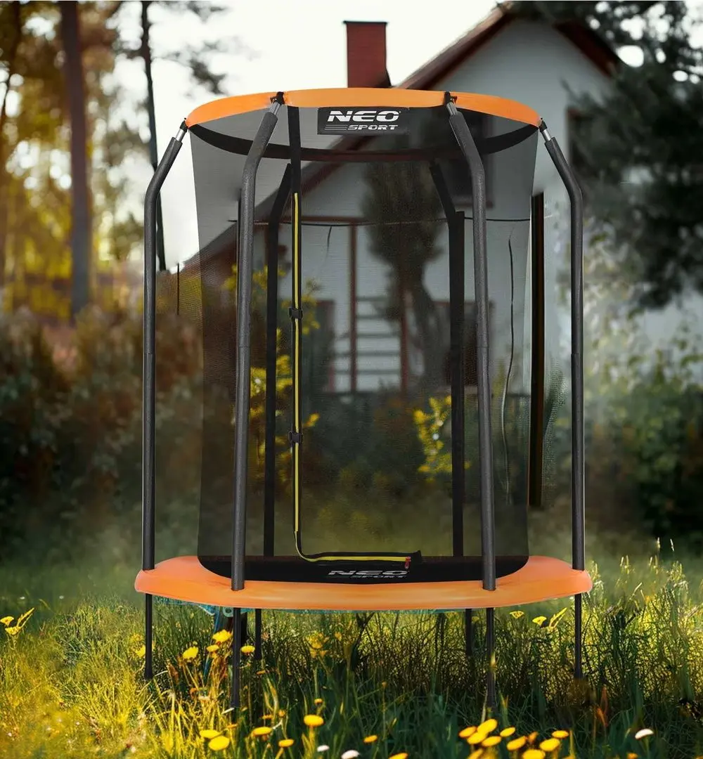 Trambulina cu plasa de protectie Neo-Sport NS-05W240F 152cm (Black/Orange)