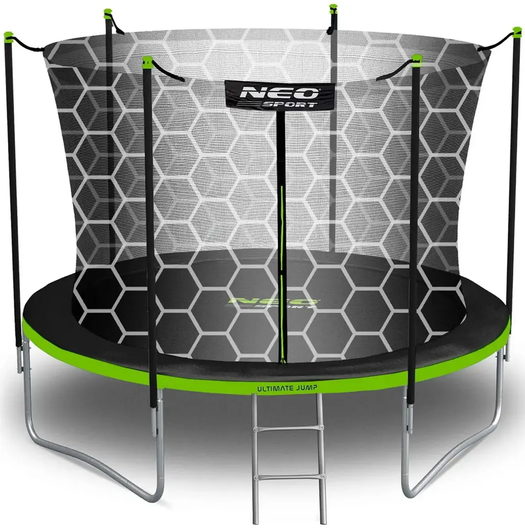 Trambulina cu plasa de protectie Neo Sport NS-06W231 (Green/Black)