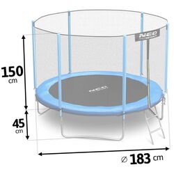 Батут с защитной сеткой Neo Sport NS-06Z181 183cm (Blue) Thumb