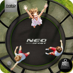 Батут с защитной сеткой Neo Sport NS-06Z231 (Black/Green) Thumb