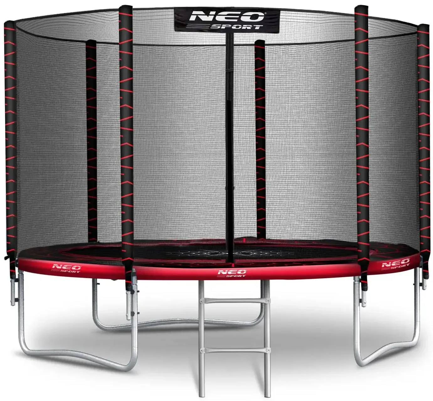 Батут с защитной сеткой Neo Sport NS-06Z241 (Black/Red) - 3