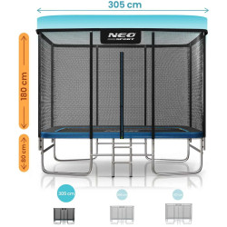 Trambulina cu plasa de protectie Neo Sport NS-07X10Z251 (Black/Blue) Thumb