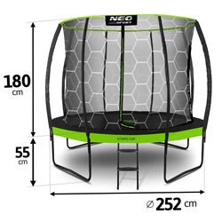 Trambulina cu plasa de protectie Neo Sport NS-08C221 252cm (Green) Thumb