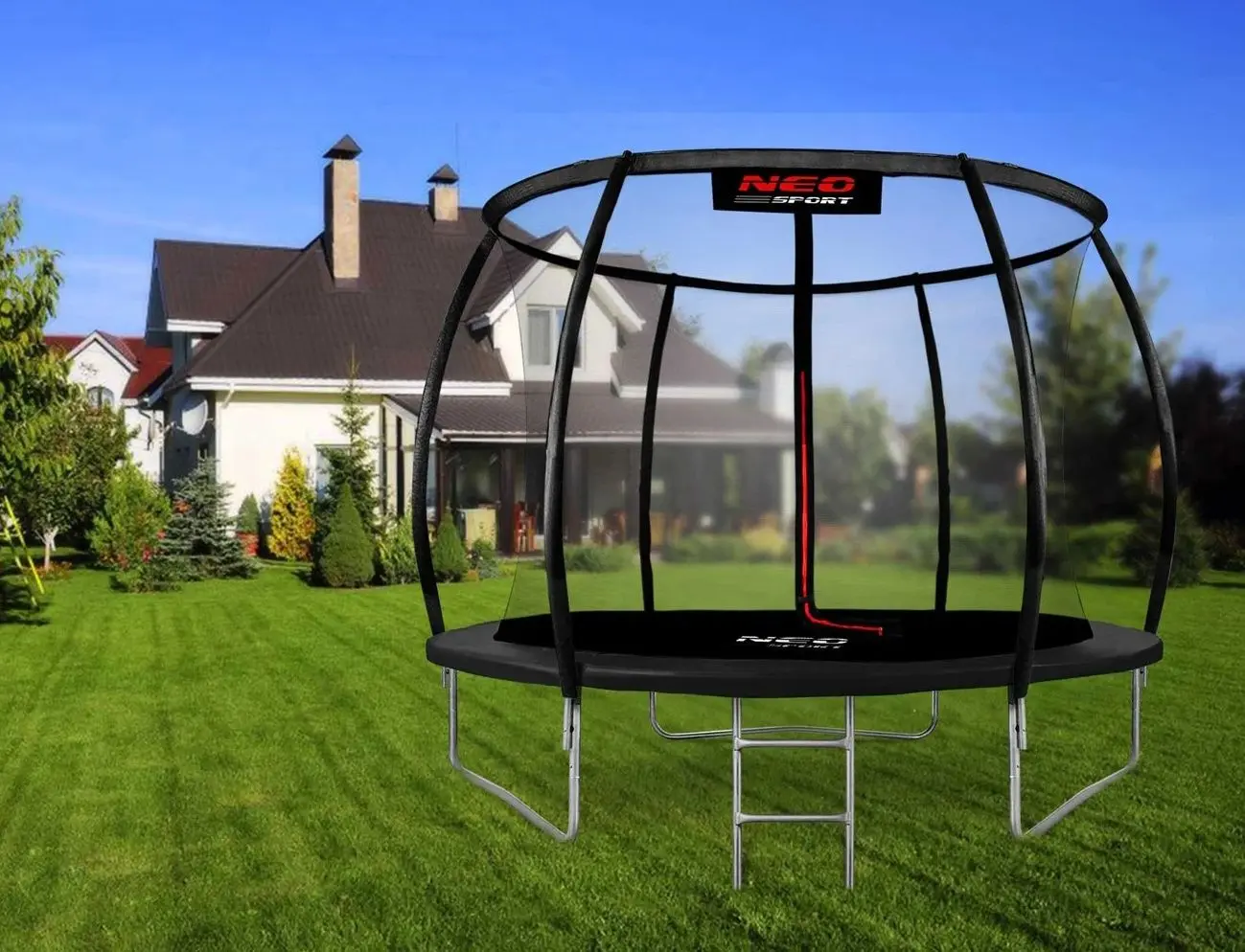 Батут с защитной сеткой Neo Sport NS-08C231 252cm (Black)