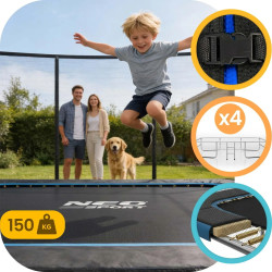 Trambulina cu plasa de protectie Neo Sport NS-08X12Z251 (Black/Blue) Thumb