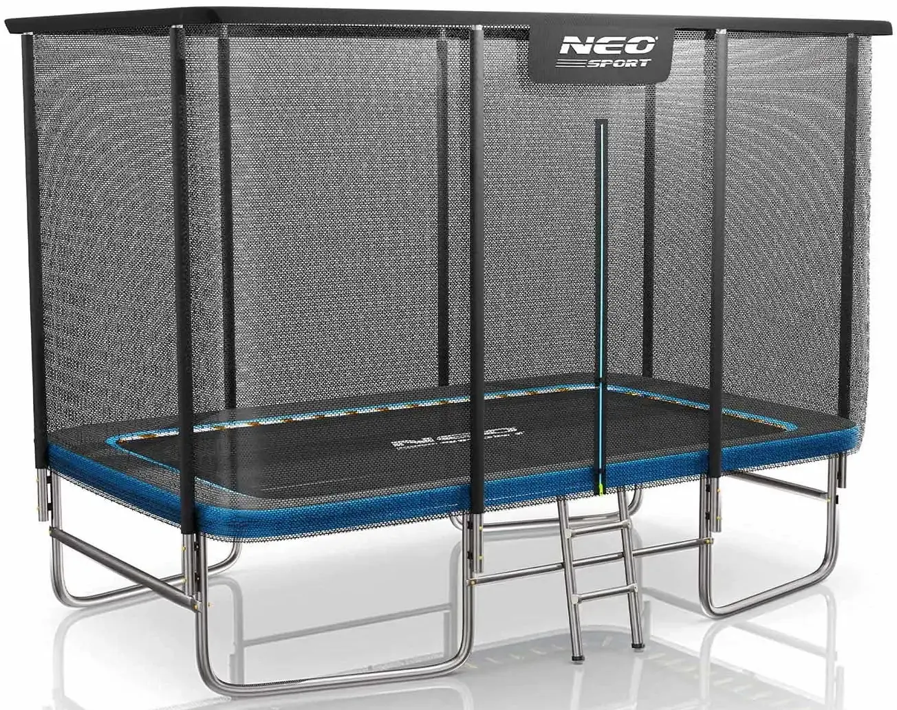 Trambulina cu plasa de protectie Neo Sport NS-08X12Z251 (Black/Blue)