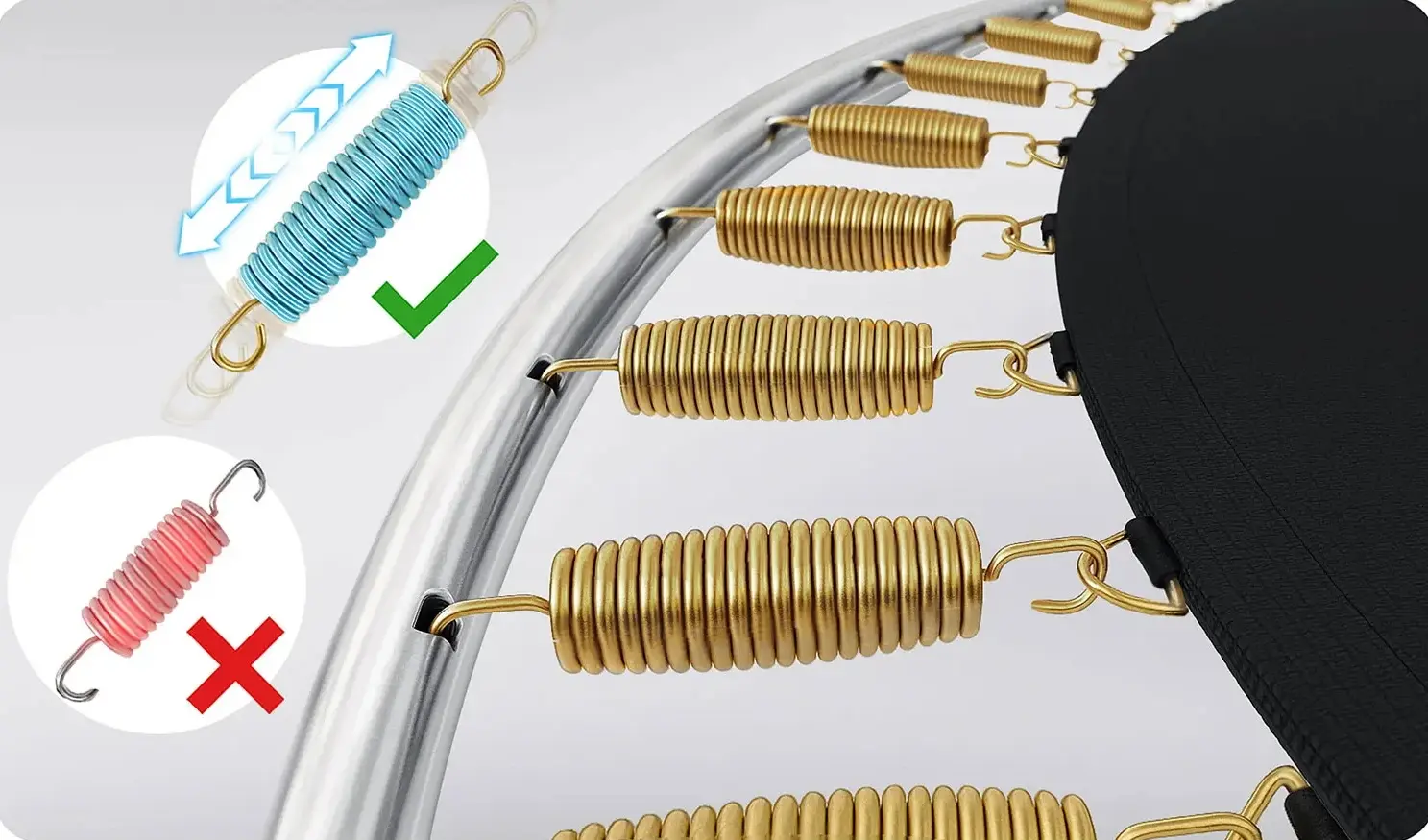 Батут с защитной сеткой Neo Sport NS-08Z221 (Black/Blue) - 12