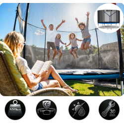 Батут с защитной сеткой Neo Sport NS-08Z221 (Black/Blue) Thumb