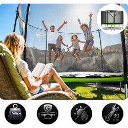 Trambulina cu plasa de protectie Neo Sport NS-08Z231 (Green/Black) Thumb