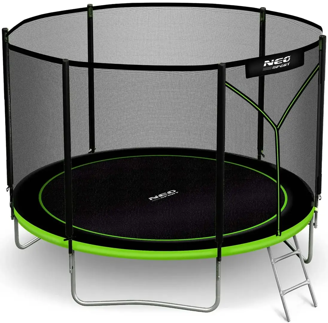 Trambulina cu plasa de protectie Neo Sport NS-08Z231 (Green/Black)