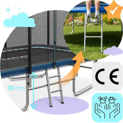 Trambulina cu plasa de protectie Neo Sport NS-10X14Z251 (Black/Blue) Thumb