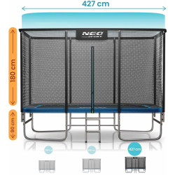 Trambulina cu plasa de protectie Neo Sport NS-10X14Z251 (Black/Blue) Thumb