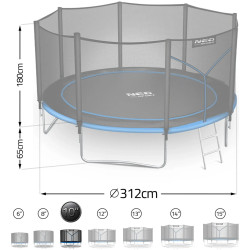 Trambulina cu plasa de protectie Neo Sport NS-10Z221 (Black/Blue) Thumb