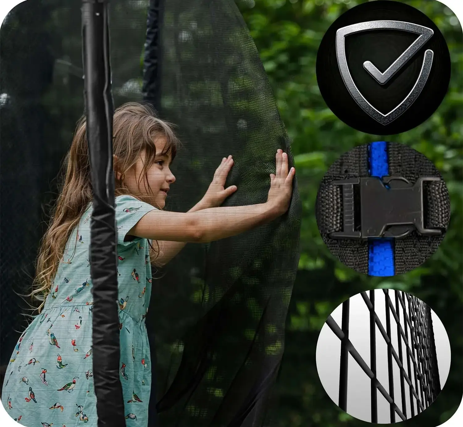 Trambulina cu plasa de protectie Neo Sport NS-10Z221 (Black/Blue) - 8