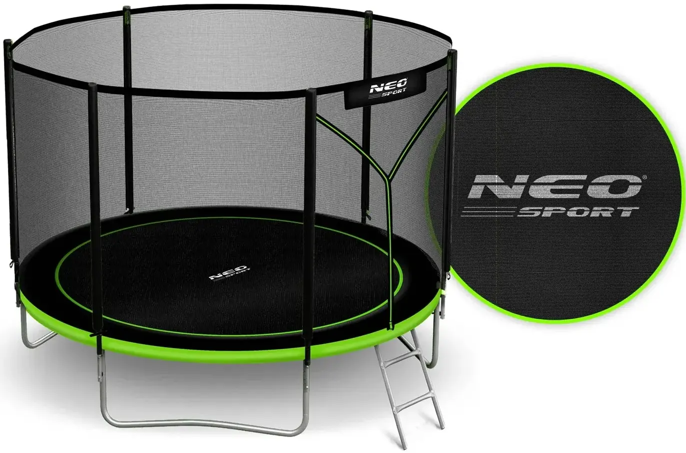 Trambulina cu plasa de protectie Neo Sport NS-10Z231 (Green/Black) - 3