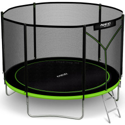 Trambulina cu plasa de protectie Neo Sport NS-10Z231 (Green/Black)